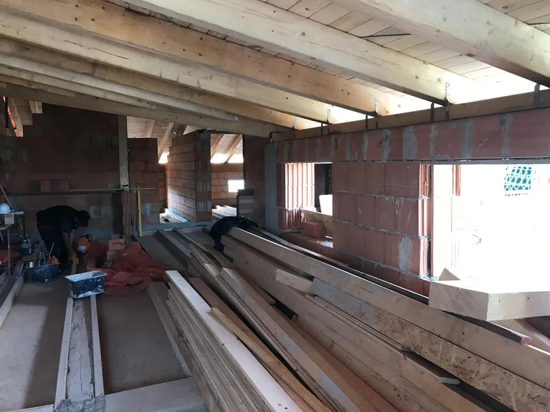 Attic conversion during construction