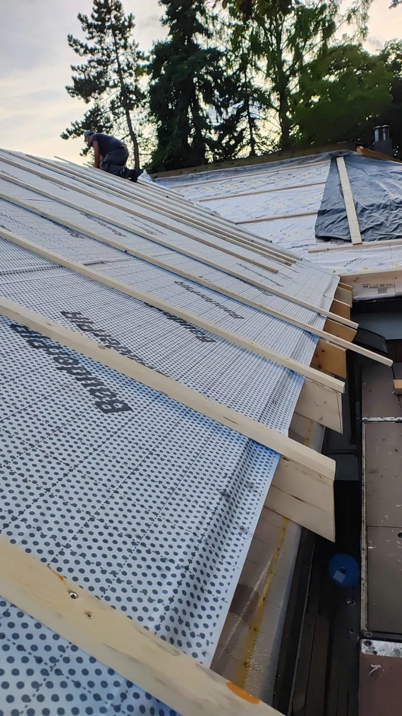 Over-rafter insulation with PIR boards