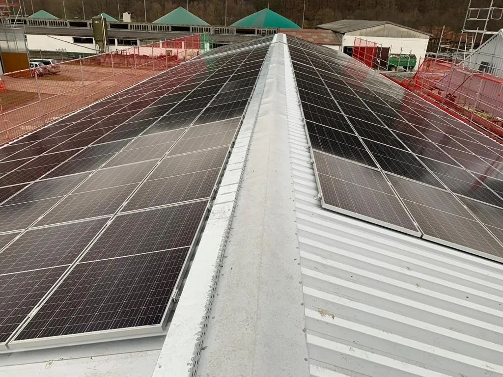 Solar PV system on a metal roof